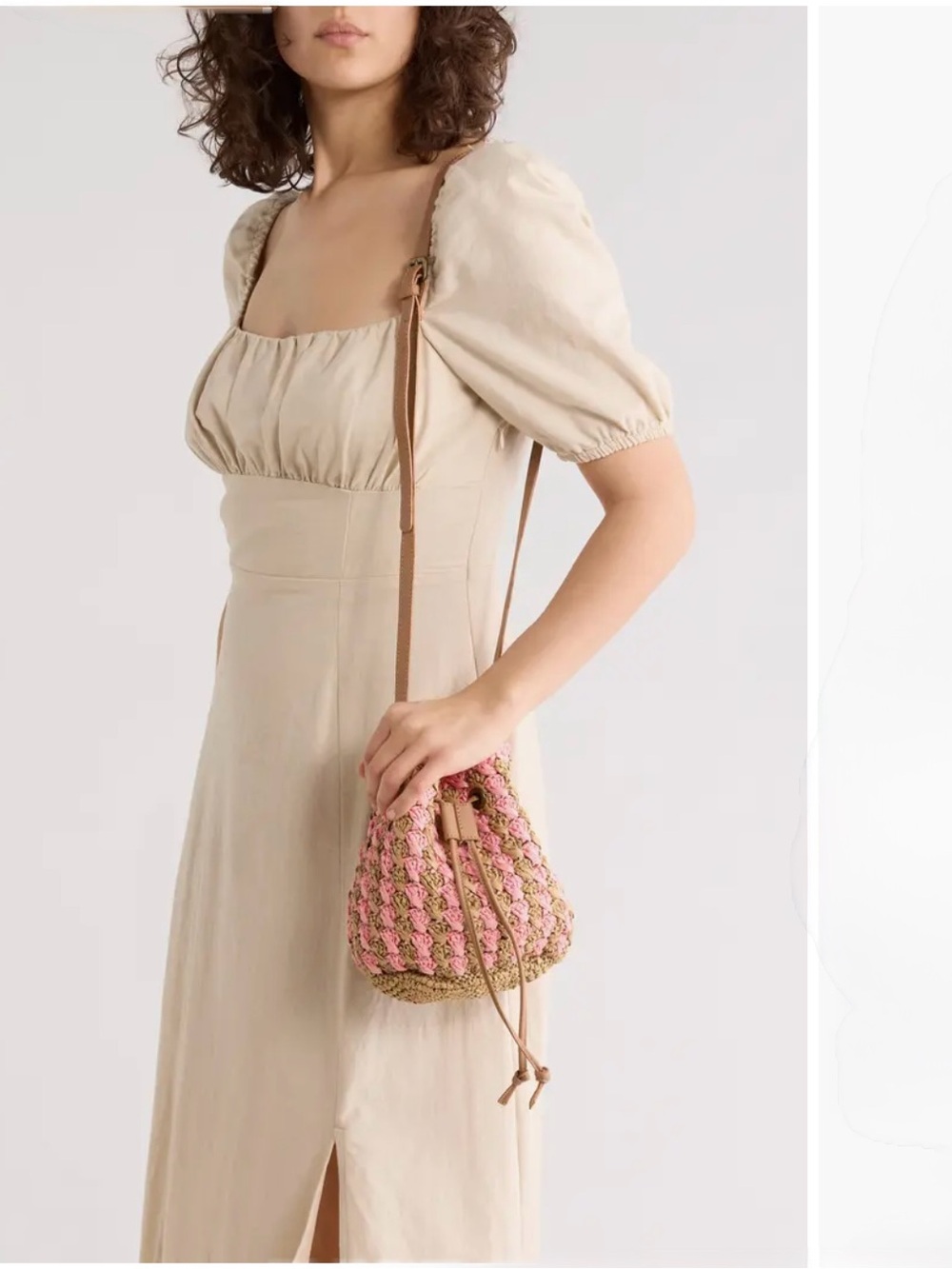 Collection XIIX Bucket Bag in peach multo new with tags $88 Resort Vacation